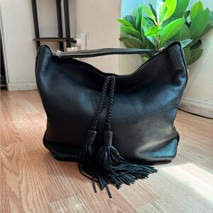 Black Tassel Hobo Bag - Classic Women's Hand Bag